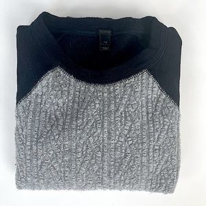 J Crew Colorblock baseball-style sweater